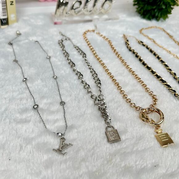 Authentic LV, Chanel, Gucci and Dior charms Pendant Necklaces chain CHOOSE ONE - Picture 2 of 7